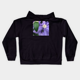 Purple Clematis the Tender Celestial Climber Kids Hoodie